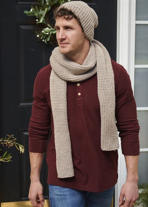 Ribbed Knit Beanie Hat and Scarf Set 